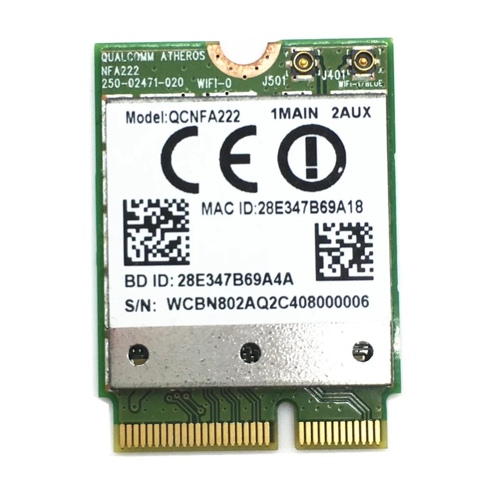 For QCNFA222 2.4GHz/5GHz 802.11ABGN 300Mbps Bluetooth 4.0 WiFi Card for ACER V3-371 E5-571G V5-573G
For QCNFA222 2.4GHz/5GHz 802.11ABGN 300Mbps Bluetooth 4.0 WiFi Card for ACER V3-371 E5-571G V5-573G