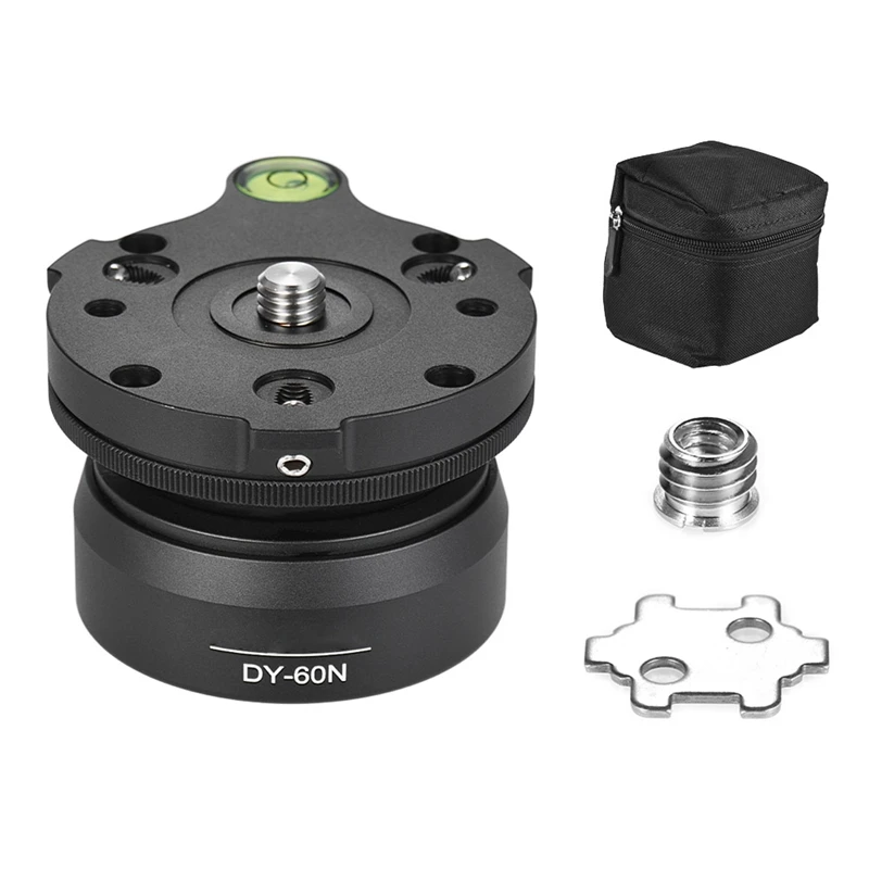 Dy-60N Tripod Leveling Base Leveler Adjusting Plate Aluminum Alloy with Bubble Level Bag for Canon Nikon Dslr Camera
Dy-60N Tripod Leveling Base Leveler Adjusting Plate Aluminum Alloy with Bubble Level Bag for Canon Nikon Dslr Camera