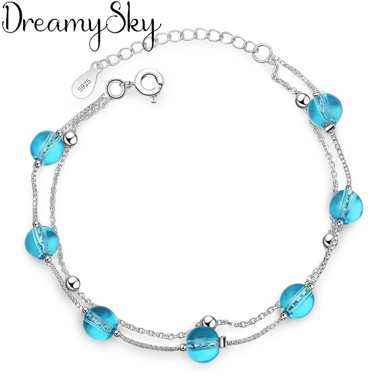 Summer Brand Fashion 925 Sterling Silver Blue Beads Bracelets For Women New Designer S925 Charms Bracelets Bijoux Wholesale
Summer Brand Fashion 925 Sterling Silver Blue Beads Bracelets For Women New Designer S925 Charms Bracelets Bijoux Wholesale