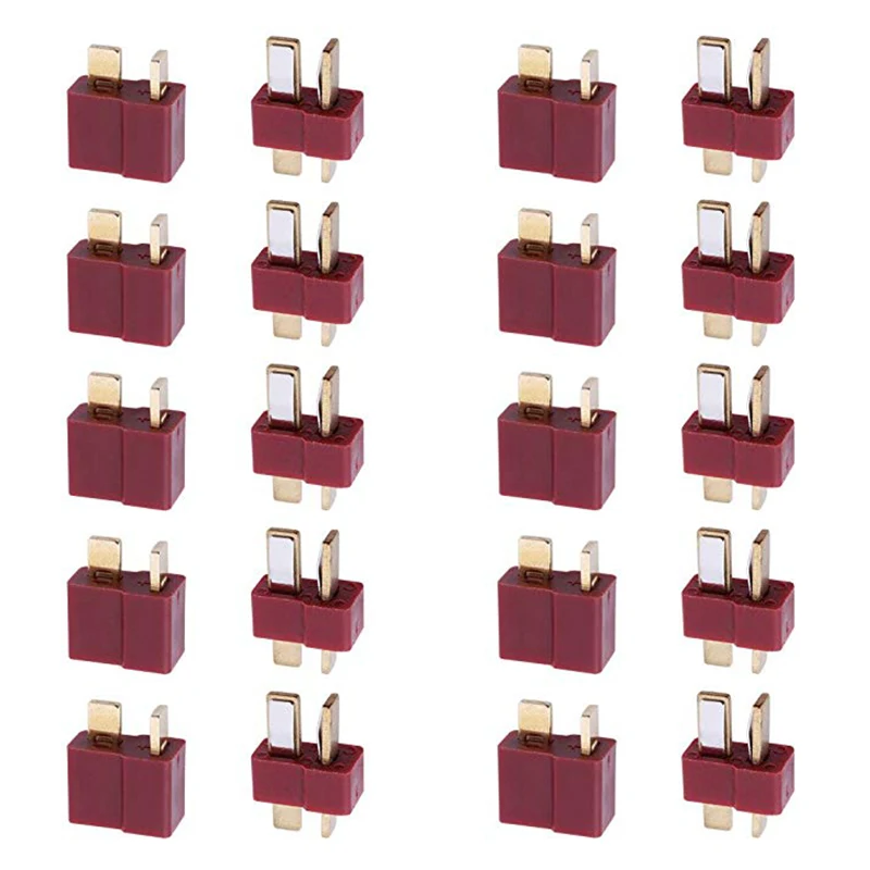 FATJAY 20pcs/10 Pairs T-Plug Connectors Male & Female Deans Style For RC LiPo Battery Pack ESC Electric Engine Motor Parts
FATJAY 20pcs/10 Pairs T-Plug Connectors Male & Female Deans Style For RC LiPo Battery Pack ESC Electric Engine Motor Parts