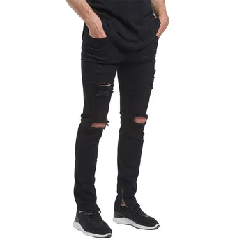 Men Jeans Black Stretch Destroyed Hole Design Fashion Ankle Zipper Jeans Ripped Jeans for Men Skinny Distressed Slim Famous
Men Jeans Black Stretch Destroyed Hole Design Fashion Ankle Zipper Jeans Ripped Jeans for Men Skinny Distressed Slim Famous