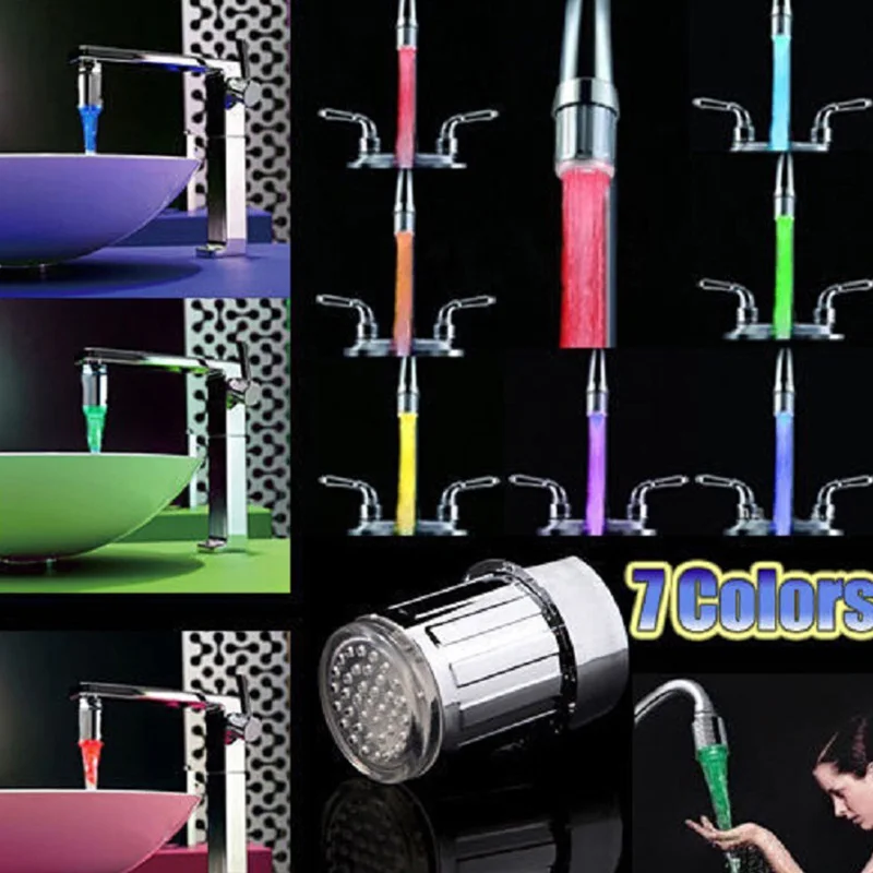 LED Light Water Faucet Tap Heads Temperature Sensor RGB Glow Shower Stream Bathroom Faucet 7 Color Changing Mini Kitchen Faucets
LED Light Water Faucet Tap Heads Temperature Sensor RGB Glow Shower Stream Bathroom Faucet 7 Color Changing Mini Kitchen Faucets