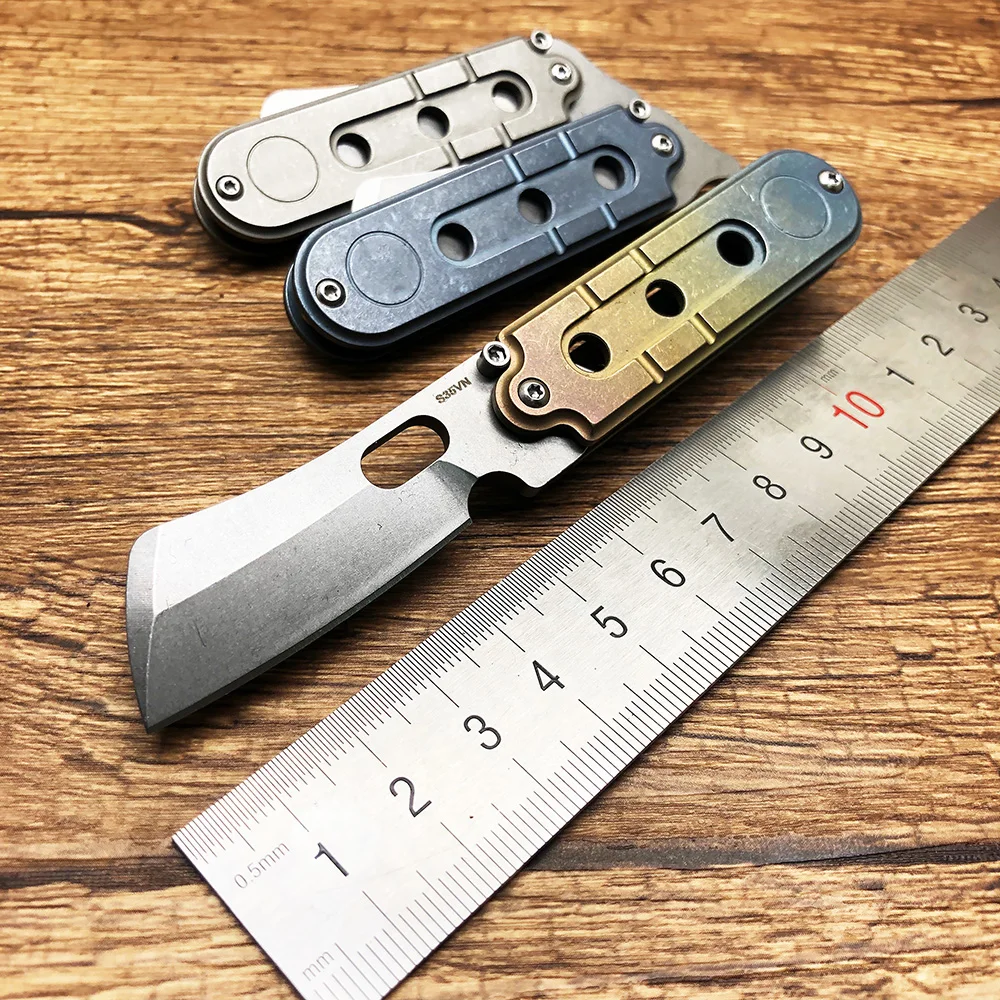 Bean S35VN лезвие с титановой ручкой складные ножи Мини Мясник выживания SR карманная