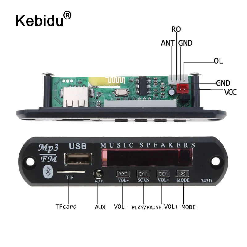 kebidu New MP3 Player DC 12V 5V Wireless Bluetooth Audio Module MP3 WMA Decoder Board USB FM TF Radio For Car MP3 Accessories
kebidu New MP3 Player DC 12V 5V Wireless Bluetooth Audio Module MP3 WMA Decoder Board USB FM TF Radio For Car MP3 Accessories
