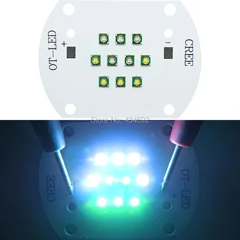 

30W Cree XPE XP-E Led Bulb Blue (2PCS) + Green(3pcs) + White(5pcs) Mix Color LED Emitter Coral Led Lamp Light 30-36V 1000MA