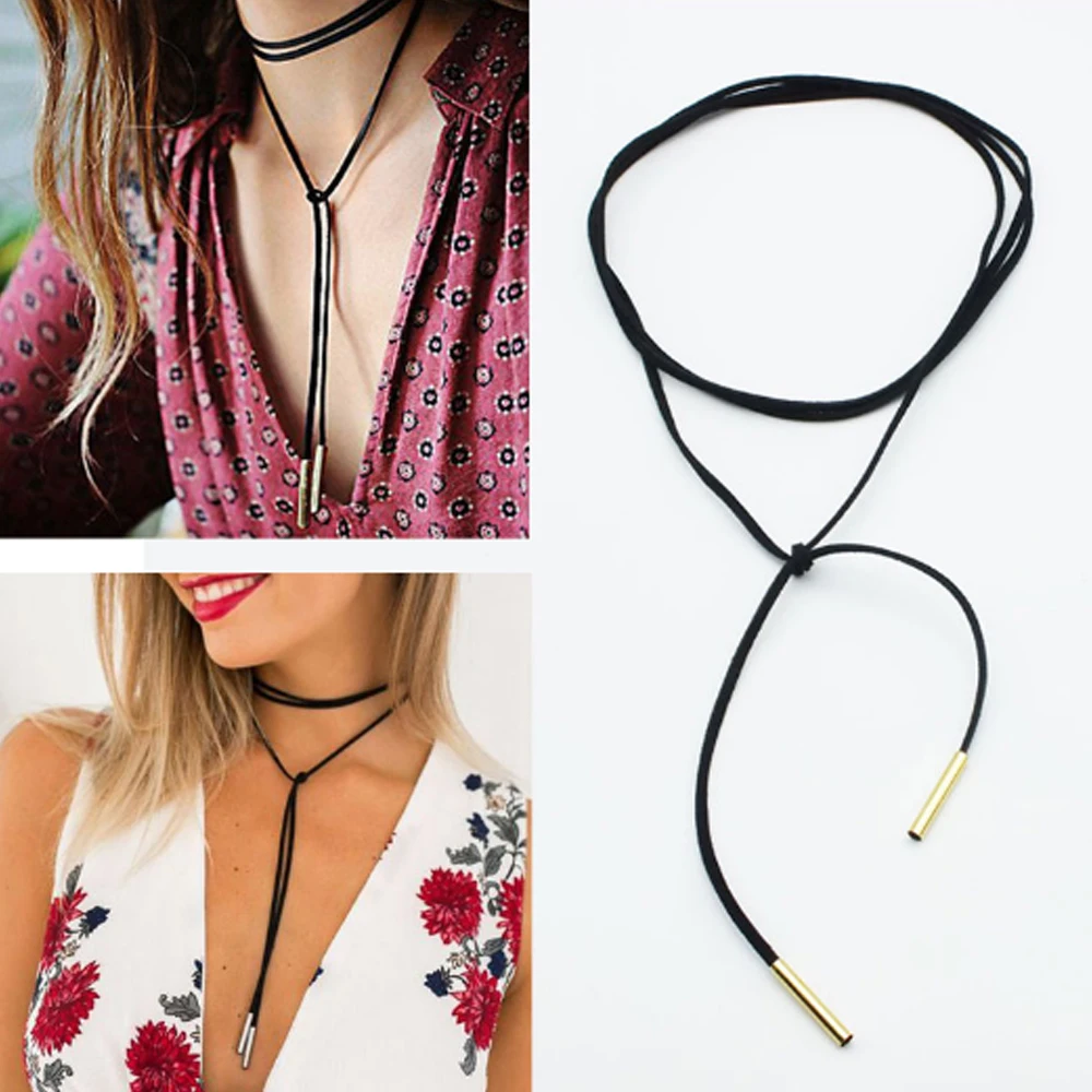 Clearance Sale Black leather brown Choker Necklace Velvet Long Bowknot Necklace Gold Silver Tube Suede Accessories Collier
Clearance Sale Black leather brown Choker Necklace Velvet Long Bowknot Necklace Gold Silver Tube Suede Accessories Collier