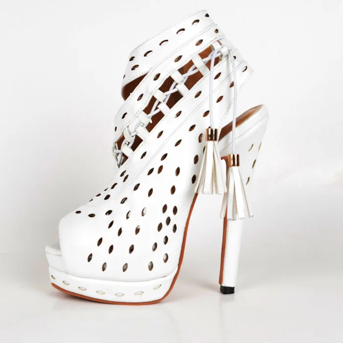 White Hollow Out Sandals For Women Faux Leather Heel Sandal Covered Heel Ankle Length Boots Sandal Open Toe Peep 2015 High Heel
White Hollow Out Sandals For Women Faux Leather Heel Sandal Covered Heel Ankle Length Boots Sandal Open Toe Peep 2015 High Heel