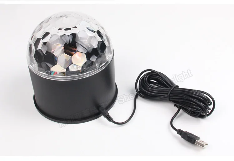 9 цветов USB MP3 светодиодов RGB волшебный хрустальный шар ktv диско-вечеринка