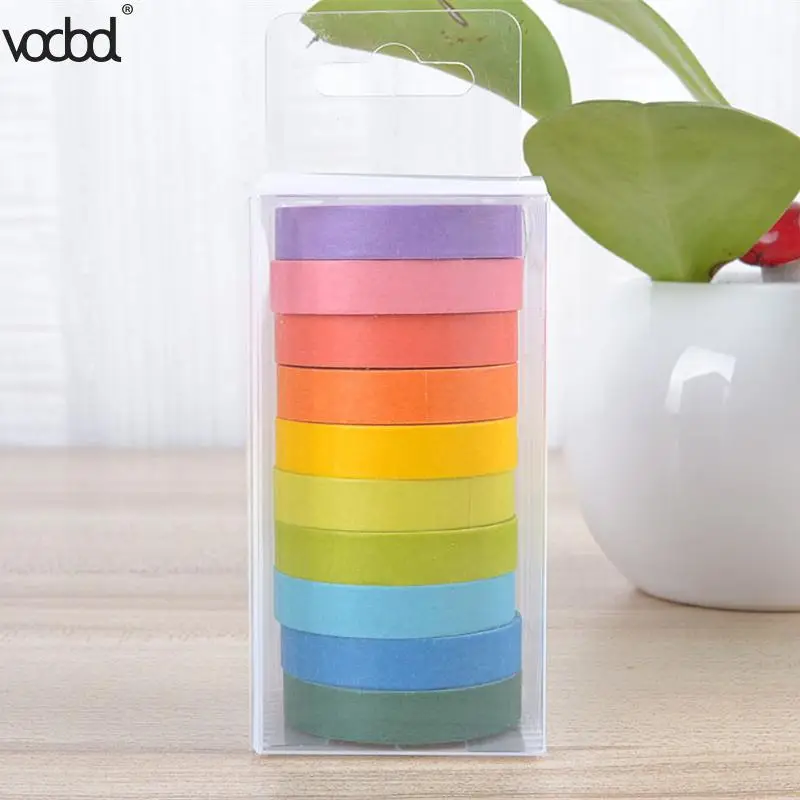 VODOOL 10pcs Washi Tape Set Japanese Decor Adhesive Tape Washi Tape DIY Scrapbooking Masking Tapes School Office Supplies New
VODOOL 10pcs Washi Tape Set Japanese Decor Adhesive Tape Washi Tape DIY Scrapbooking Masking Tapes School Office Supplies New