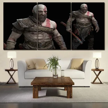 3 Piece Game God Of War Kratos Poster Wall Art Home Decorative Framework For Modern Living Room Canvas Print Modular Painting
3 Piece Game God Of War Kratos Poster Wall Art Home Decorative Framework For Modern Living Room Canvas Print Modular Painting