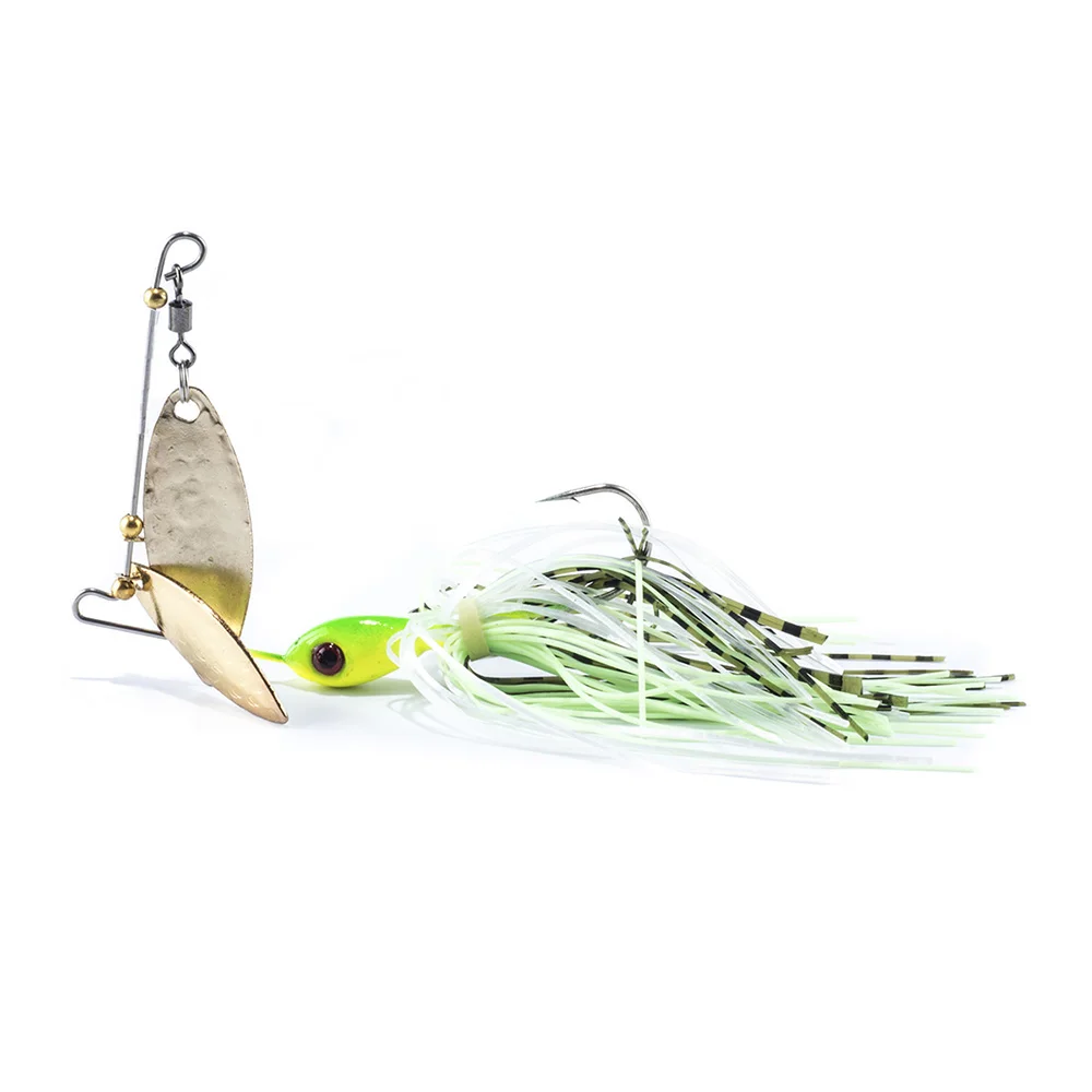 Spinner Bait with 2 blades Rubber Jig Fishing Lure Spoon for Lake River Lead Head Pike Lures Fishing Tackle 1pcs
Spinner Bait with 2 blades Rubber Jig Fishing Lure Spoon for Lake River Lead Head Pike Lures Fishing Tackle 1pcs