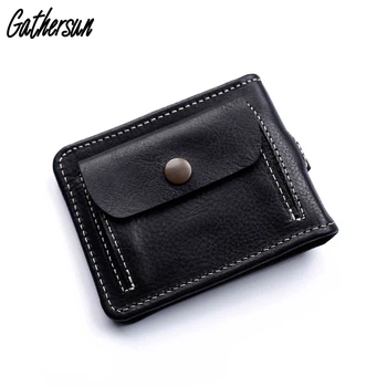 Genuine Leather Men Wallet with Spring Money Clip Handmade Bifold Short Wallet with Coin Pocket Men's Money Clip Wallet
Genuine Leather Men Wallet with Spring Money Clip Handmade Bifold Short Wallet with Coin Pocket Men's Money Clip Wallet