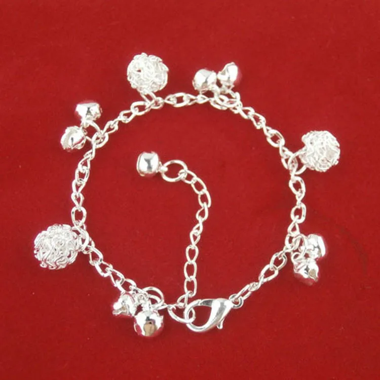 New Style Bracelet bell ball alloy plating thick silver bracelet anklet wholesale
New Style Bracelet bell ball alloy plating thick silver bracelet anklet wholesale