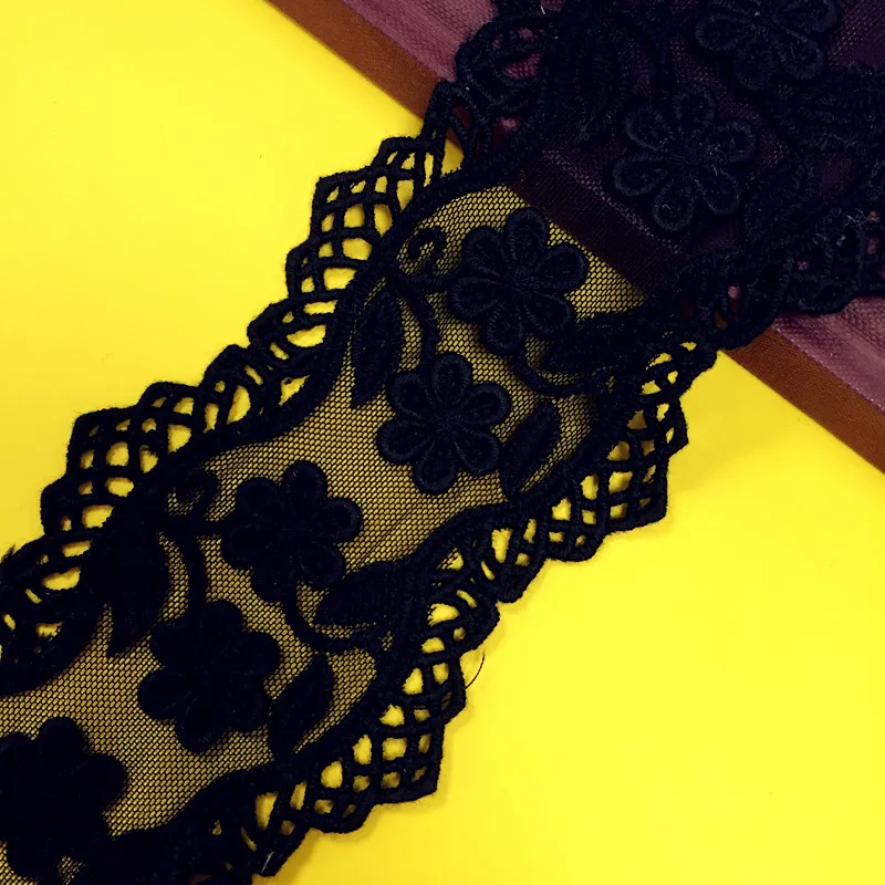 8.5cm 3.34" wide 5 yard black/ivory gauze mesh tulle embroidered tapes lace trim ribbon clothes dress fabric 1120166QL4K141
8.5cm 3.34" wide 5 yard black/ivory gauze mesh tulle embroidered tapes lace trim ribbon clothes dress fabric 1120166QL4K141