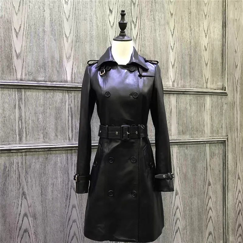 Women Genuine Sheep Leather Coat Female Long Sheepskin Coat Garment Fashion Ladies Trench Coat 100% Real Lambskin Leather Jacket
Women Genuine Sheep Leather Coat Female Long Sheepskin Coat Garment Fashion Ladies Trench Coat 100% Real Lambskin Leather Jacket