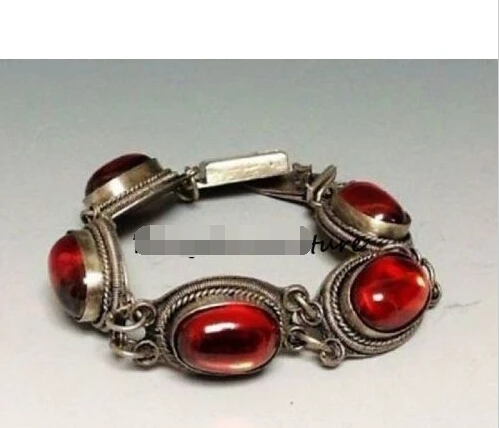 

fast shipping>CHINESE NATURAL RED AGATE BRACELET WITH DEAUTIFUL BEADS NICE BANGLE