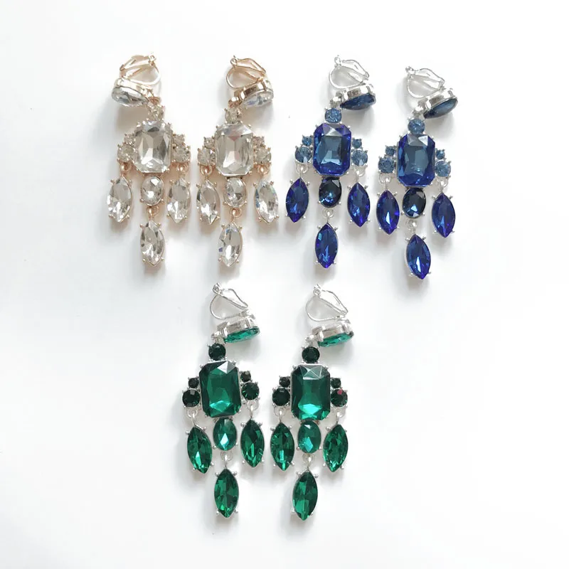 Free Shipping New Design Party Glass Stone Blue Green White Wedding Clip Earring Jewelry
Free Shipping New Design Party Glass Stone Blue Green White Wedding Clip Earring Jewelry