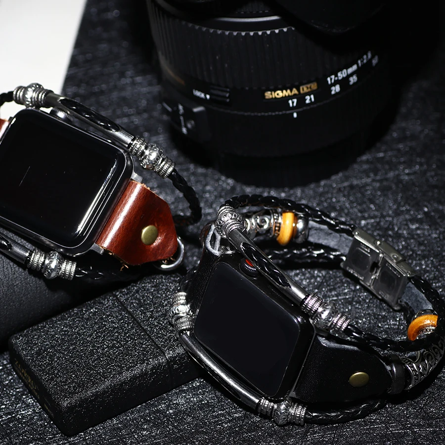 Leather Watch Band for Apple Watch Series 4/3/2/1 Retro Bradied Watchband Belt Bracelet for iWatch Strap 42mm 38mm 40mm 44mm
Leather Watch Band for Apple Watch Series 4/3/2/1 Retro Bradied Watchband Belt Bracelet for iWatch Strap 42mm 38mm 40mm 44mm