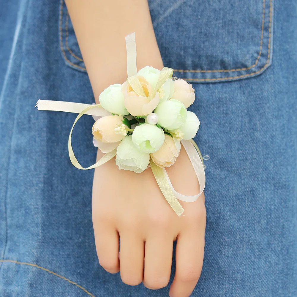 1 Piece Handmade Wrist Corsage Bracelet Sister Bridesmaid Pearls Rose Hand Flowers for Wedding Bridal Decor Party
1 Piece Handmade Wrist Corsage Bracelet Sister Bridesmaid Pearls Rose Hand Flowers for Wedding Bridal Decor Party