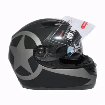 Motorbike DOT Star Matte Black Dual Visor Full Face Motorcycle Helmet+Sun Shield S-XXL
Motorbike DOT Star Matte Black Dual Visor Full Face Motorcycle Helmet+Sun Shield S-XXL