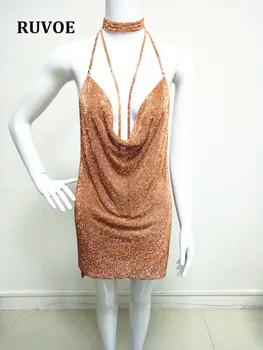New Rose Gold Color CRYSTAL Night Club Dress Metal Diamond party Dress Women V Neck Backless CRYSTAL Halter sleeveless Dress
New Rose Gold Color CRYSTAL Night Club Dress Metal Diamond party Dress Women V Neck Backless CRYSTAL Halter sleeveless Dress