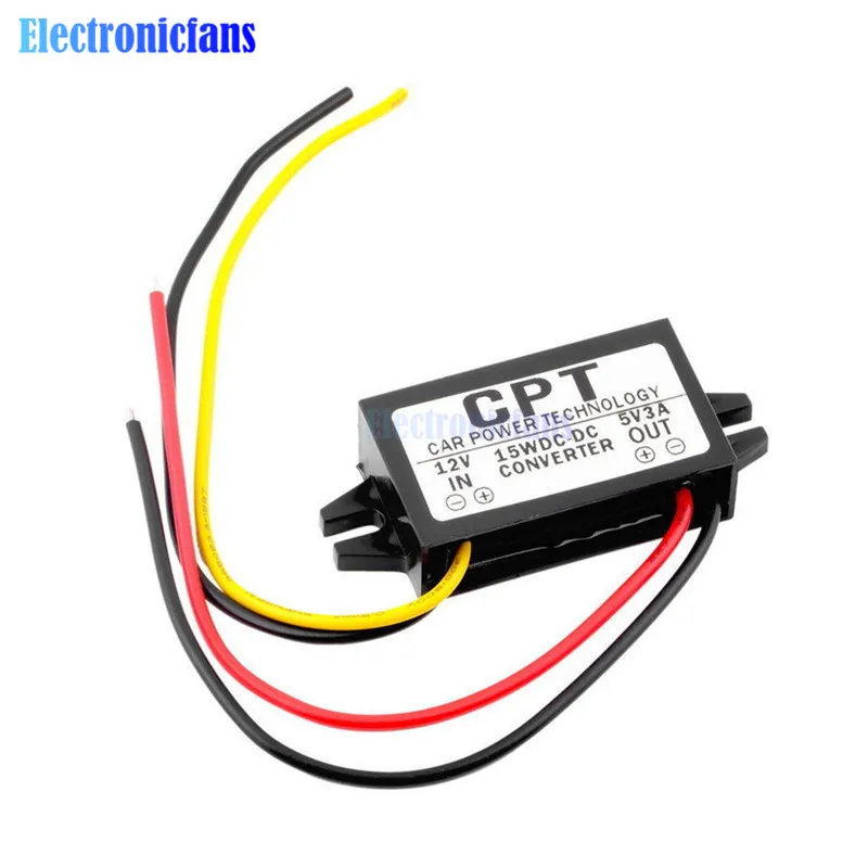 12V to 5V 3A 15W DC-DC Buck Converter Step Down Module Car Monitor Power Supply Car Power Converter Regulator Adapter For Car
12V to 5V 3A 15W DC-DC Buck Converter Step Down Module Car Monitor Power Supply Car Power Converter Regulator Adapter For Car