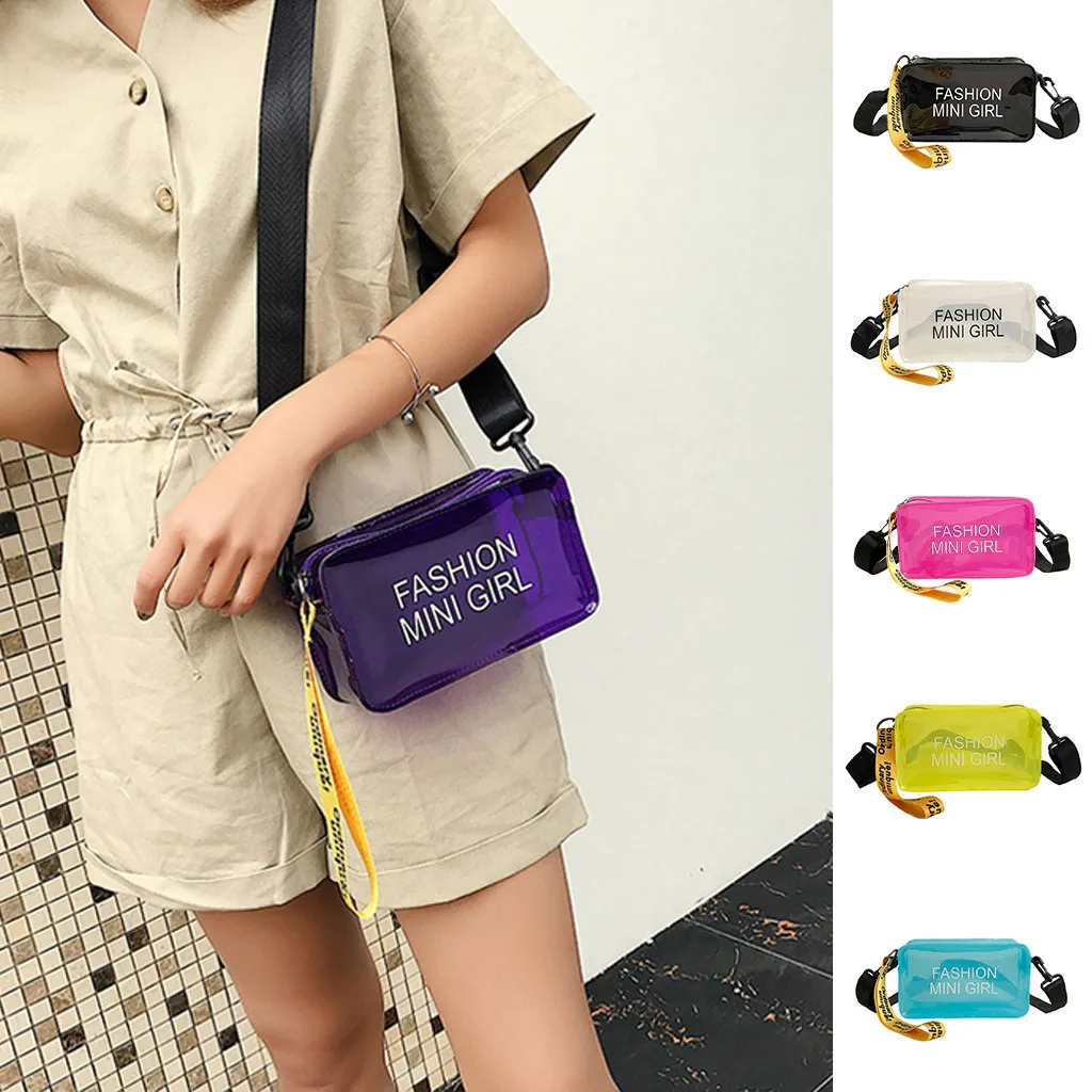 Women Bag Clear Colorful Transparent jelly Bag Gradient Candy Color Crossbody Bags Designed Ladies Shoulder Chain Messenger Bag
Women Bag Clear Colorful Transparent jelly Bag Gradient Candy Color Crossbody Bags Designed Ladies Shoulder Chain Messenger Bag