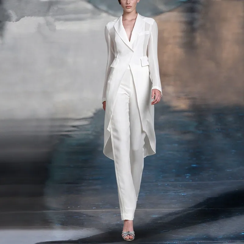 Chiffon Pants Suits For Women Wedding Formal Elegant Ladies Spring Summer 2 Two Piece White Top Trousers Set Pantsuit Plus Size
Chiffon Pants Suits For Women Wedding Formal Elegant Ladies Spring Summer 2 Two Piece White Top Trousers Set Pantsuit Plus Size