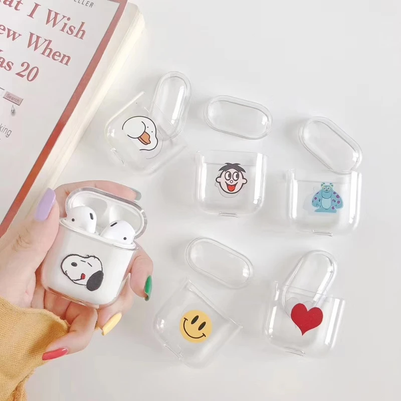 Cartoon Smiley Love heart Transparent Earphone Charging Box Cover Bag for Apple AirPods Wireless Hard PC Headset Protective Case
Cartoon Smiley Love heart Transparent Earphone Charging Box Cover Bag for Apple AirPods Wireless Hard PC Headset Protective Case