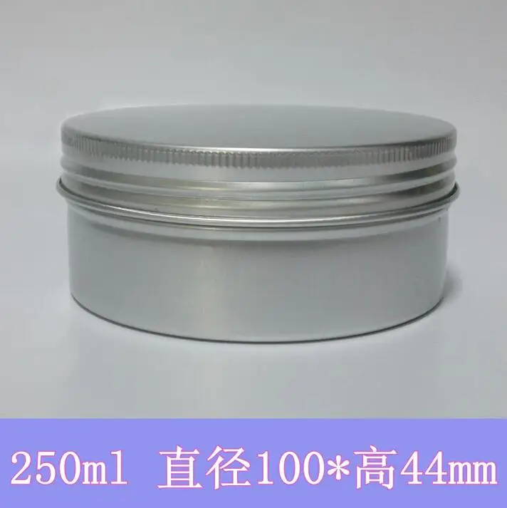 Image Free Shipping 50pcs lot Cosmetics packaging 250g Aluminum Container Metal Cans Cream Jar Watch Pot Candle Holder aluminum can