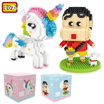 

LOZ Diamond Blocks Rainbow Unicorn Bricks Building Blocks Crayon Shin-chan LOZ Blocks 9203 9204