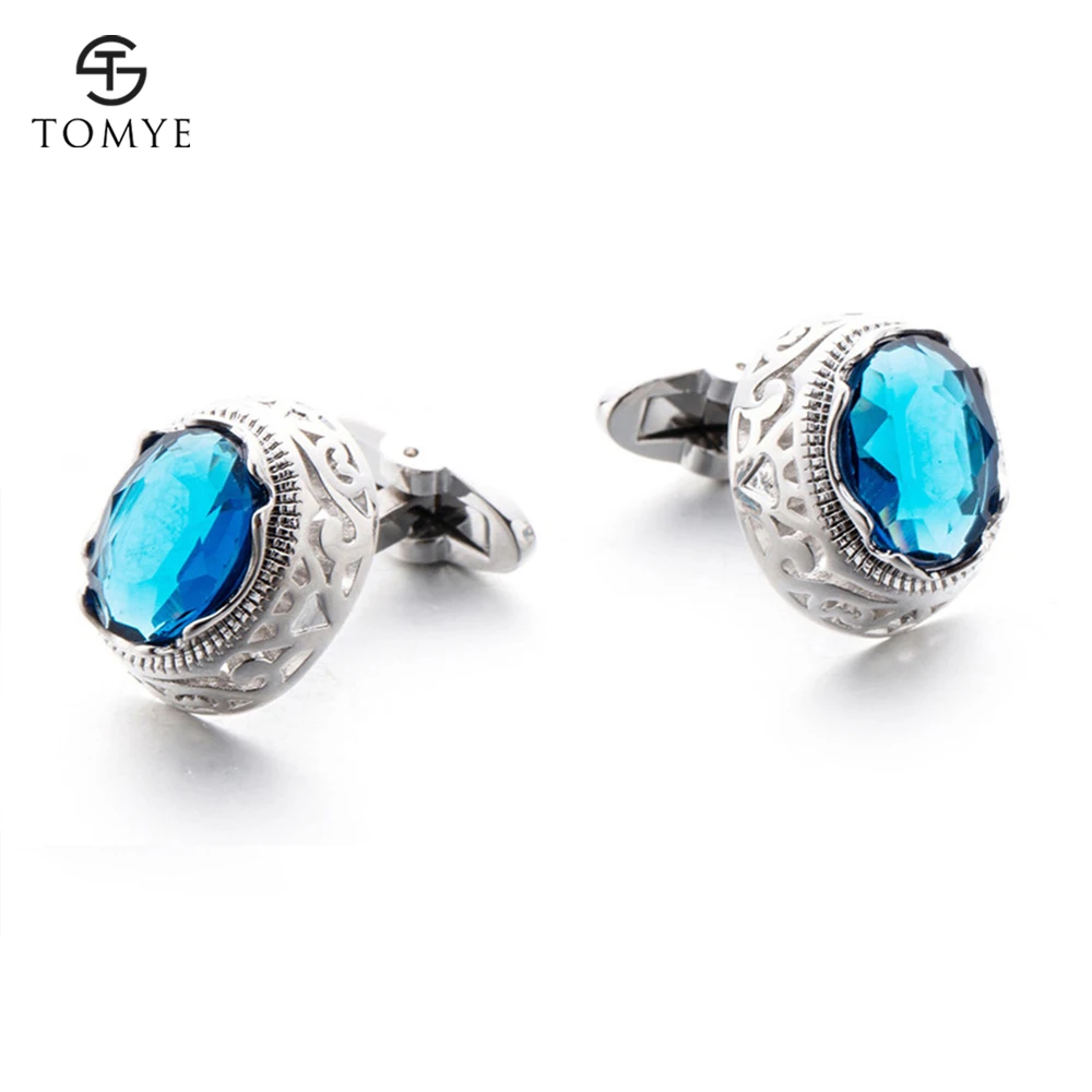 TOMYE Men's Cufflinks Luxury Blue Crystal Classic Fashion High Quality Gift Silver Shirt Cuff Links XK18S030
TOMYE Men's Cufflinks Luxury Blue Crystal Classic Fashion High Quality Gift Silver Shirt Cuff Links XK18S030