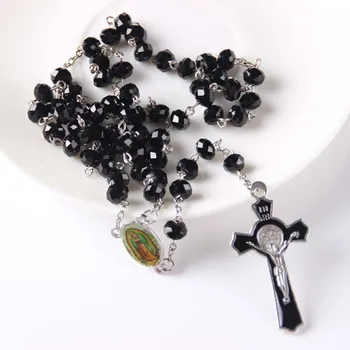 NEW Catholic Goddess Rosary Crucifix Cross Pendant 6mm*8mm BlacK Crystal Beads for Men&Women Daylife 10 pcs/lot
NEW Catholic Goddess Rosary Crucifix Cross Pendant 6mm*8mm BlacK Crystal Beads for Men&Women Daylife 10 pcs/lot