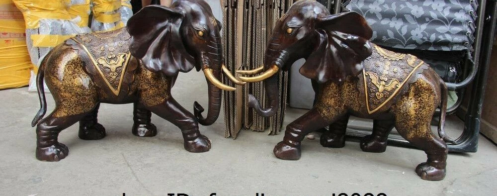 20 China Bronze Copper Feng Shui Wealth Bat Auspicious Ruyi Elephant Statue Pair
20 China Bronze Copper Feng Shui Wealth Bat Auspicious Ruyi Elephant Statue Pair