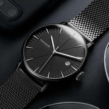 Fashion Business Watch Men Luxury Brand Gold Black Mesh Steel Quartz Watch for Man Minimalist Wrist Watches Relogio Masculino
Fashion Business Watch Men Luxury Brand Gold Black Mesh Steel Quartz Watch for Man Minimalist Wrist Watches Relogio Masculino