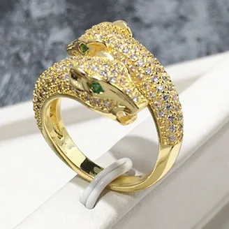 Hot Brand Open Ring Adjusted Size Gold And Silver Color Double Head Leopard Pave Zircon Ring For Women Fashion Jewelry DJR024
Hot Brand Open Ring Adjusted Size Gold And Silver Color Double Head Leopard Pave Zircon Ring For Women Fashion Jewelry DJR024