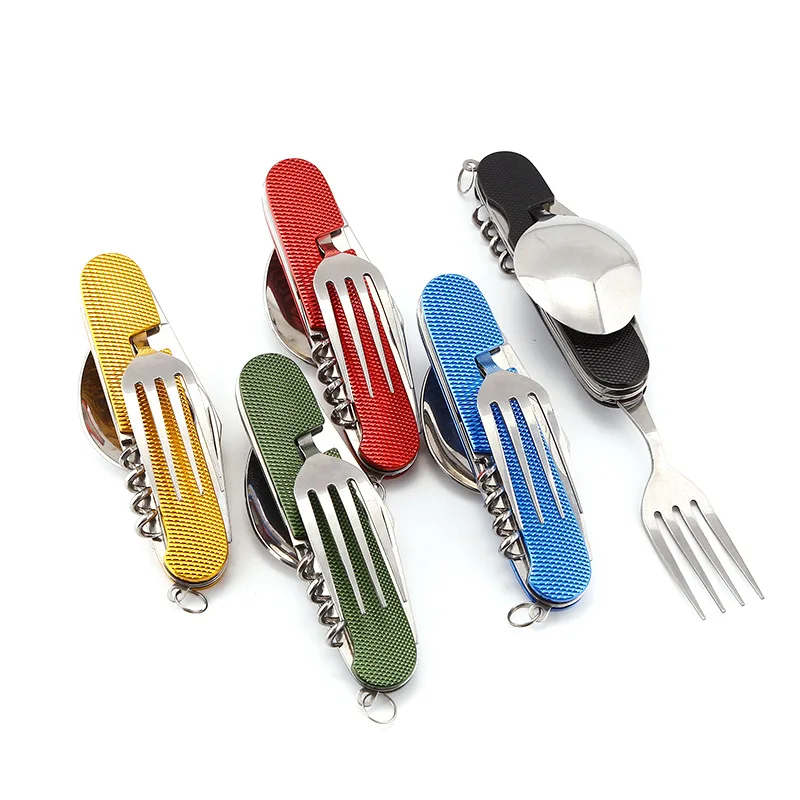 6 In 1 Multifunction Foldable Outdoor Tableware Knife/Fork/Spoon/Bottle Opener Stainless Camping Travel Outdoor Tableware Kit h2
6 In 1 Multifunction Foldable Outdoor Tableware Knife/Fork/Spoon/Bottle Opener Stainless Camping Travel Outdoor Tableware Kit h2