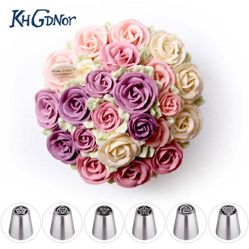 Russian Nozzles Cake Cupcake Decoration Nozzles Stainless Steel Piping Nozzle Kits 6pcs/set Baking Accessories
Russian Nozzles Cake Cupcake Decoration Nozzles Stainless Steel Piping Nozzle Kits 6pcs/set Baking Accessories