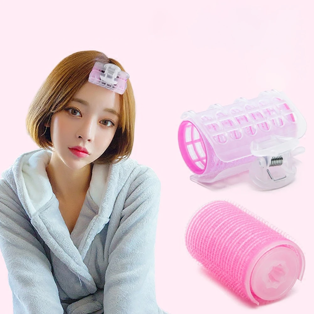 3 Pcs Hair Rollers Bang Curlers Self-Grip Nylon Sticky Curling Tools With Plastic Clips Hairdressing Supplies Pink Small Size 2. 
3 Pcs Hair Rollers Bang Curlers Self-Grip Nylon Sticky Curling Tools With Plastic Clips Hairdressing Supplies Pink Small Size 2.