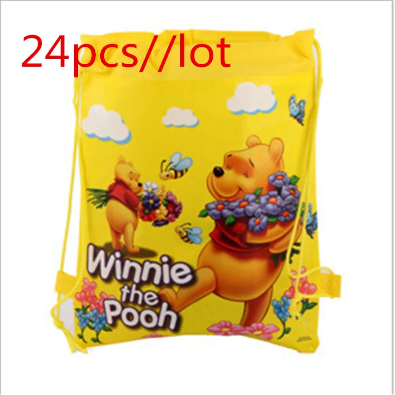 24Pcs Winnie Pooh Theme Non-woven Fabrics of Bag Drawstring Backpack Gift Bag Storage Bag boy favor school bags Party supplies
24Pcs Winnie Pooh Theme Non-woven Fabrics of Bag Drawstring Backpack Gift Bag Storage Bag boy favor school bags Party supplies