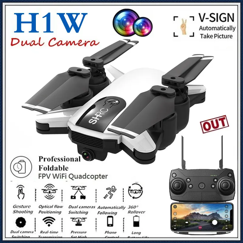 H1W 4-ch 6-axes FPV 1080P one key return take-off/landing RC Helicopter Drone RC Quadcopter Toys with HD Camera FPV folding gift
H1W 4-ch 6-axes FPV 1080P one key return take-off/landing RC Helicopter Drone RC Quadcopter Toys with HD Camera FPV folding gift