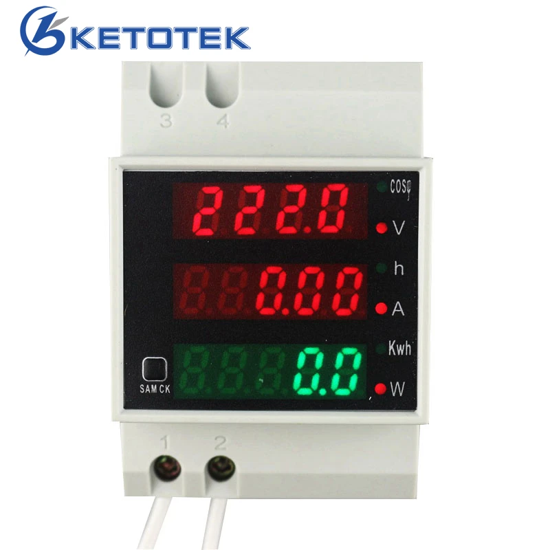 Din Rail Watt Meter AC 110V 220V 380V 100A Ammeter Voltmeter Volt Amp Active Power Factor Time Energy Voltage Current Montior
Din Rail Watt Meter AC 110V 220V 380V 100A Ammeter Voltmeter Volt Amp Active Power Factor Time Energy Voltage Current Montior