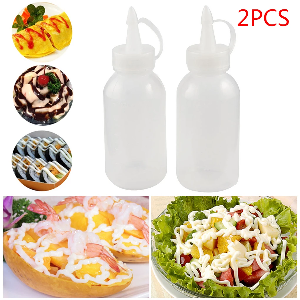 2pcs 100ML Plastic Kitchen Accessories Squeezer Bottle Dispenser for Oil Sauce Liquid Ketchup Cooking Tools
2pcs 100ML Plastic Kitchen Accessories Squeezer Bottle Dispenser for Oil Sauce Liquid Ketchup Cooking Tools