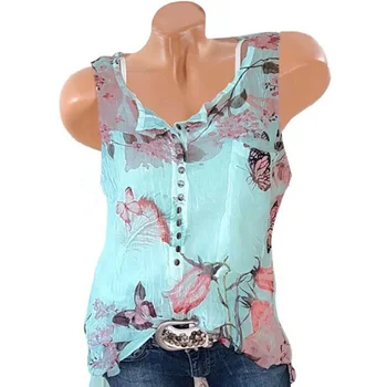Blusas Mujer De Moda 2019 Summer Chiffon Blouse Women Plus Size 5XL Shirt Sleeveless V-neck Print Casual Women Blouses Chiffon
Blusas Mujer De Moda 2019 Summer Chiffon Blouse Women Plus Size 5XL Shirt Sleeveless V-neck Print Casual Women Blouses Chiffon