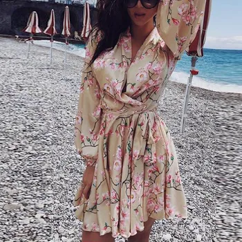Autumn NEW Bohemia Dress Fashion Women Cute Sexy V-Neck Foral Bow Printed Long Sleeve Sashe Sundress Party Dress Freeship платье
Autumn NEW Bohemia Dress Fashion Women Cute Sexy V-Neck Foral Bow Printed Long Sleeve Sashe Sundress Party Dress Freeship платье