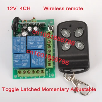 12V 4ch Relay Receiver & Transmitter Momentary Toggle Latched RF Wireless Remote Control Switch System LED SMD ON OFF
12V 4ch Relay Receiver & Transmitter Momentary Toggle Latched RF Wireless Remote Control Switch System LED SMD ON OFF
