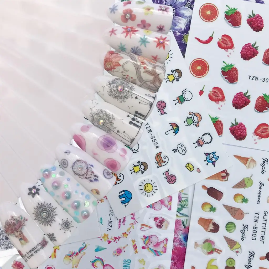 LCJ 1 Sheet Dandelion Flower Strawberry Nail Decals for Watermark Manicure Polish Nail Sticker 10 Styles for Choose
LCJ 1 Sheet Dandelion Flower Strawberry Nail Decals for Watermark Manicure Polish Nail Sticker 10 Styles for Choose