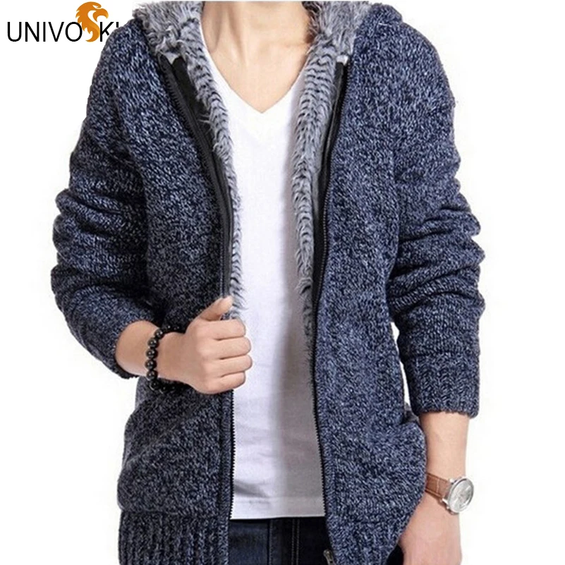 UNIVOS KUNI Men's Warm Sweaters Cardigan Outwear Winter Winter Thick Hooded Warm Knitwear Jacket Fashion Man Knitting Q5156
UNIVOS KUNI Men's Warm Sweaters Cardigan Outwear Winter Winter Thick Hooded Warm Knitwear Jacket Fashion Man Knitting Q5156