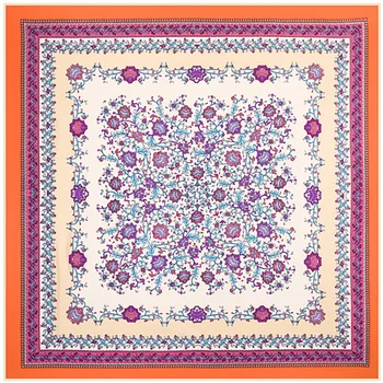 New Luxury Brand Woman Twill Silk Scarf Colorful Floral Print Square Foulard Style Scarves Shawls Wraps Big Size Hijab Accessory
New Luxury Brand Woman Twill Silk Scarf Colorful Floral Print Square Foulard Style Scarves Shawls Wraps Big Size Hijab Accessory