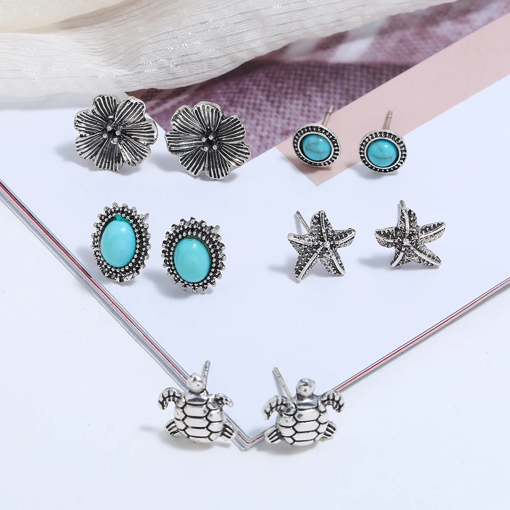 Hesiod New Fashion Vintage Geometric Stud Earrings Set For Women Girls 2019 Flower Turtle Starfish Small Earrings
Hesiod New Fashion Vintage Geometric Stud Earrings Set For Women Girls 2019 Flower Turtle Starfish Small Earrings